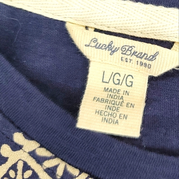 **NWT** Lucky Brand Boho Print Sleeveless Tank/Top/Blouse - Picture 5 of 11